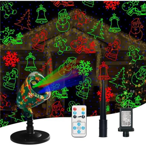 Christmas Laser Lights Projector Outdoors Indoor Xmas Decoration, Waterproof - Picture 1 of 7